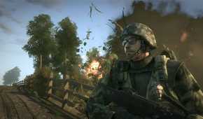 A soldier in Battlefield: Bad Company.