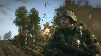 A soldier in Battlefield: Bad Company.
