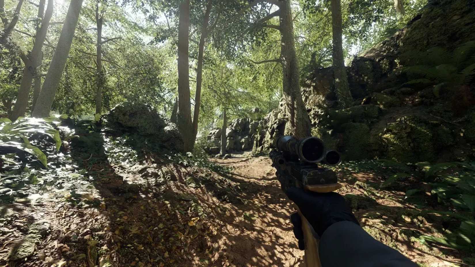A screenshot of gameplay on Endor from EA's Star Wars Battlefront 2