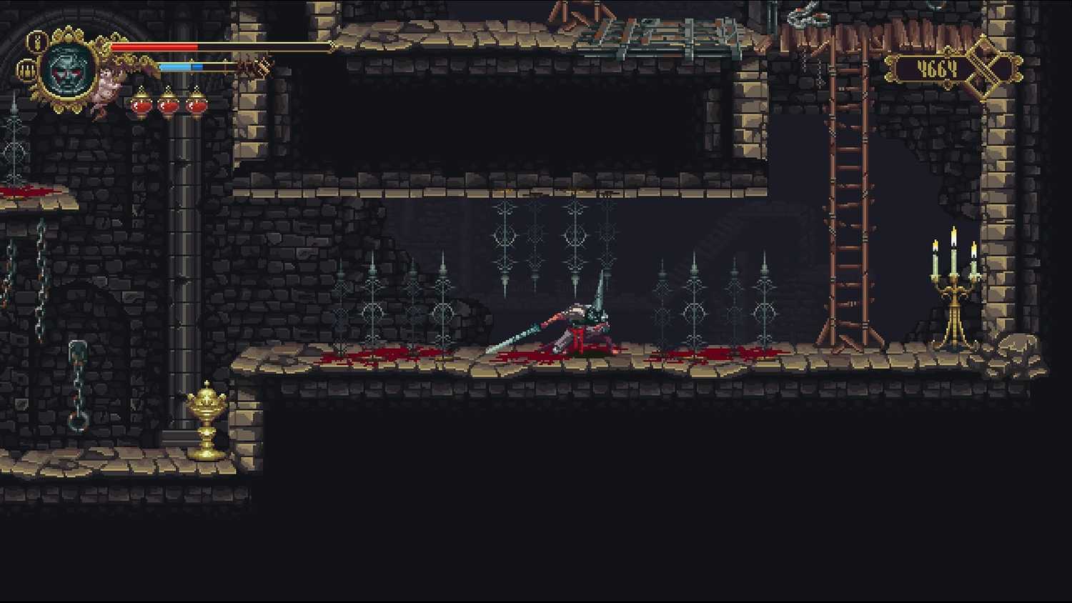 Screenshot from the game Blasphemous.