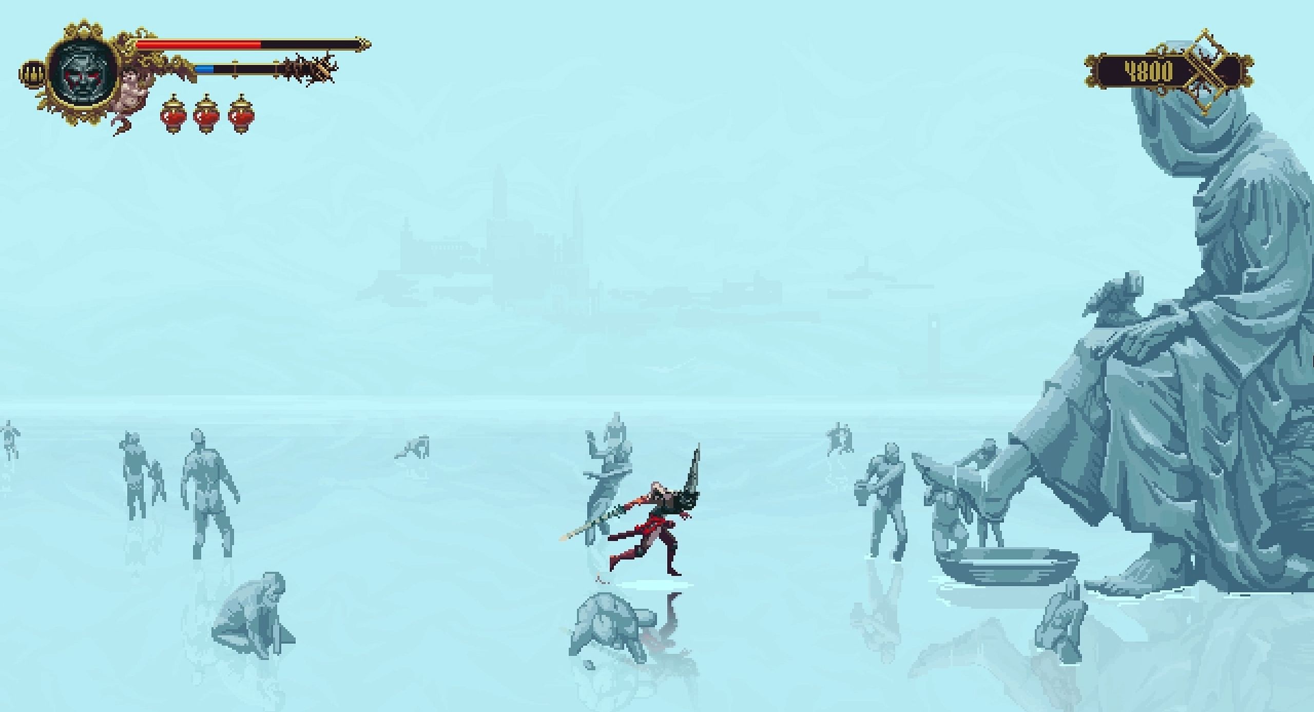 Screenshot from the game Blasphemous.