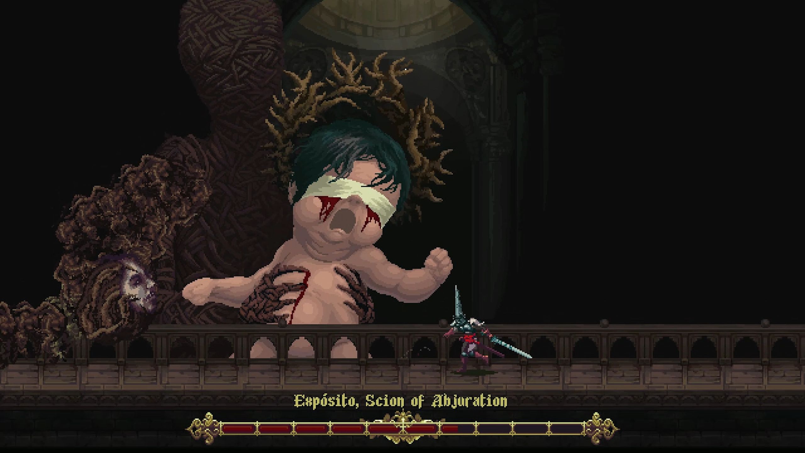 Screenshot from the game Blasphemous.