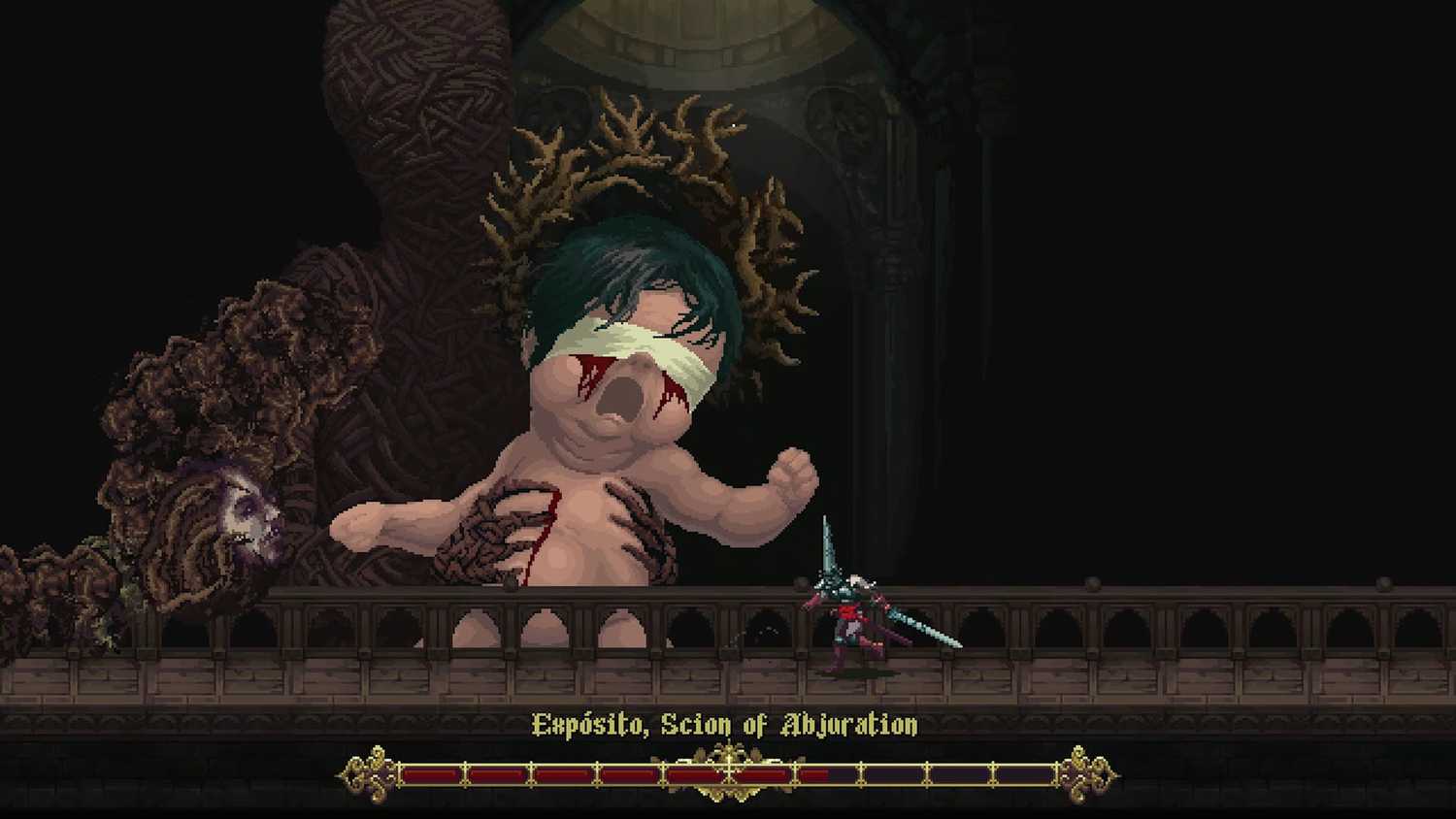 Screenshot from the game Blasphemous.