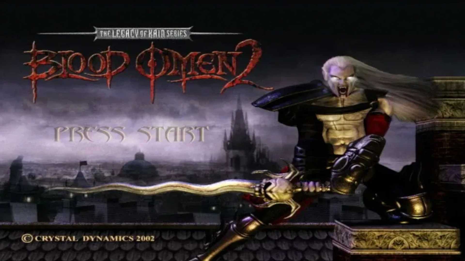 A screenshot of the main menu in Blood Omen 2