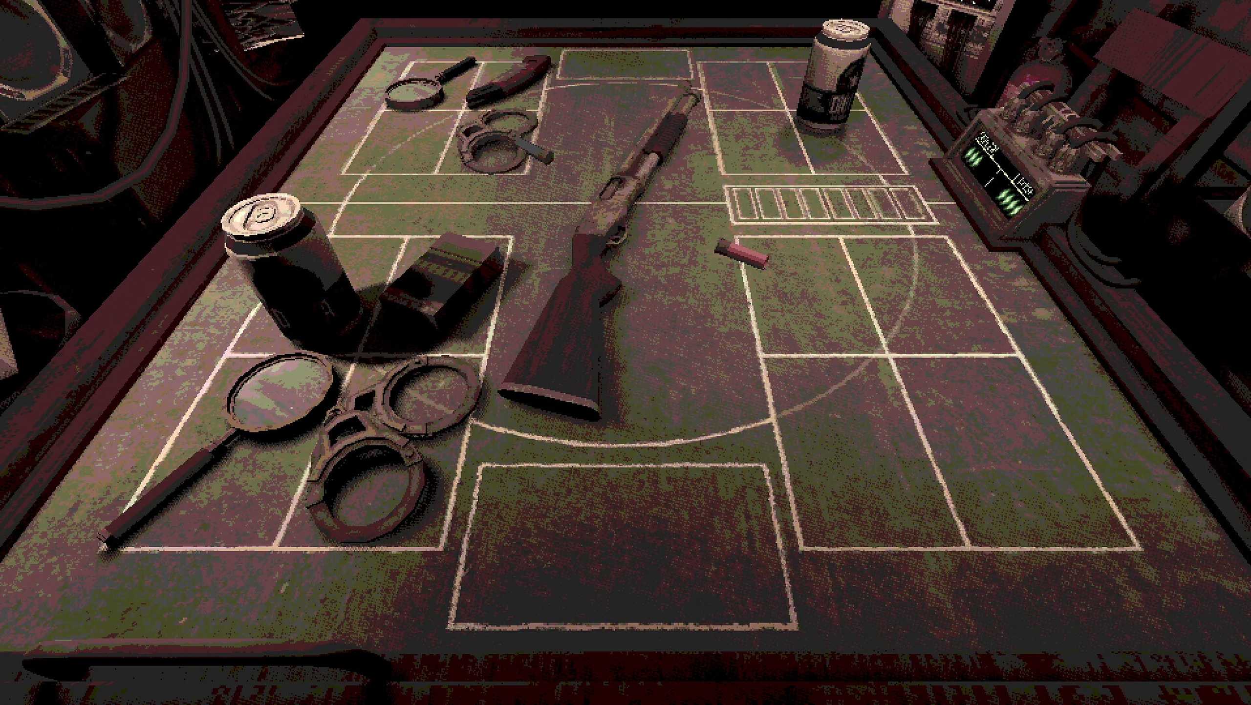 Screenshot from the game Buckshot Roulette.