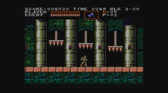 castlevania 3 in the castle beneath spikes