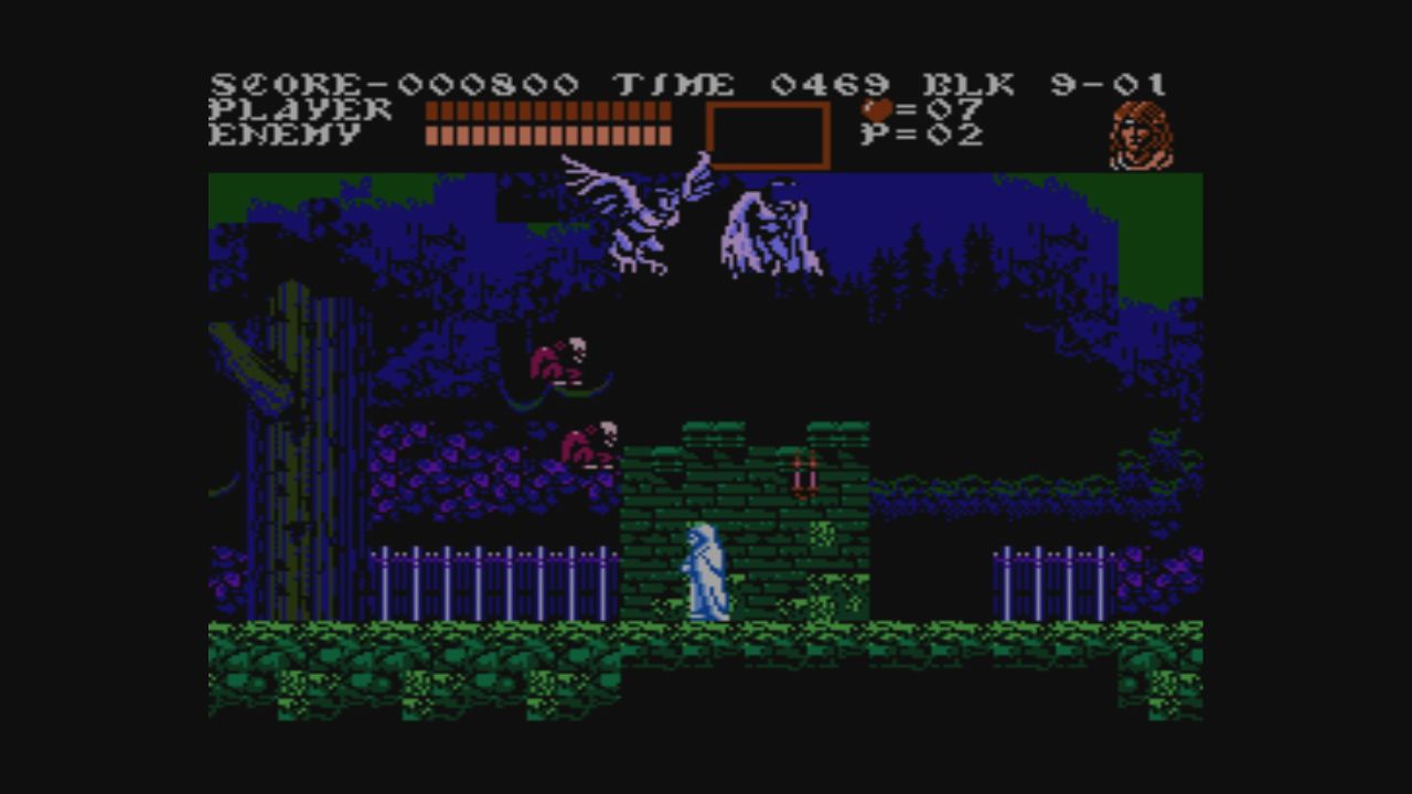 castlevania 3 scary monsters outside the castle
