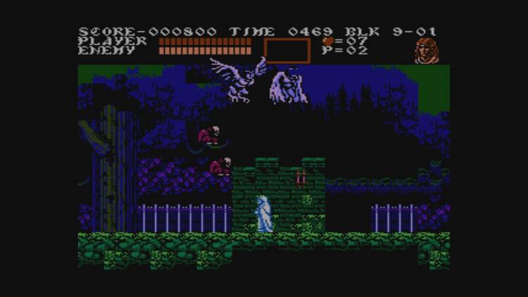castlevania 3 scary monsters outside the castle
