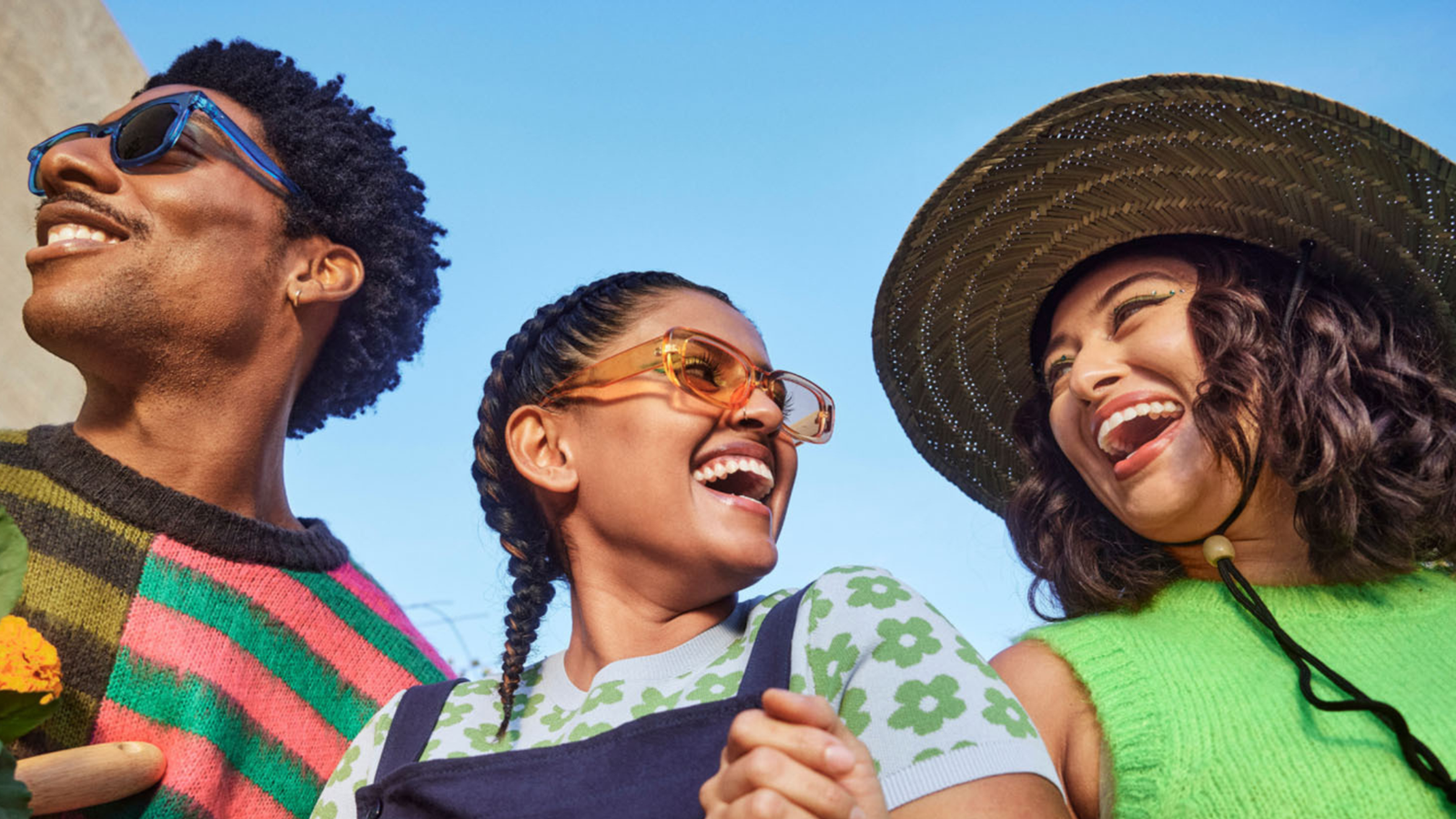 Young adults laughing