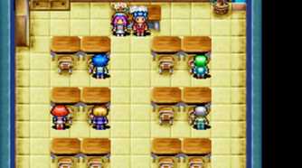 A screenshot of the characters in a school classroom in DemiKids Dark Version