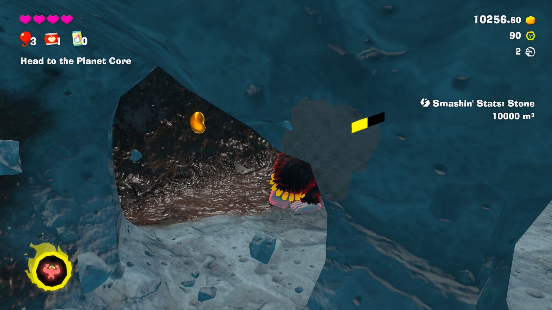donkey kong bananza breaking some walls