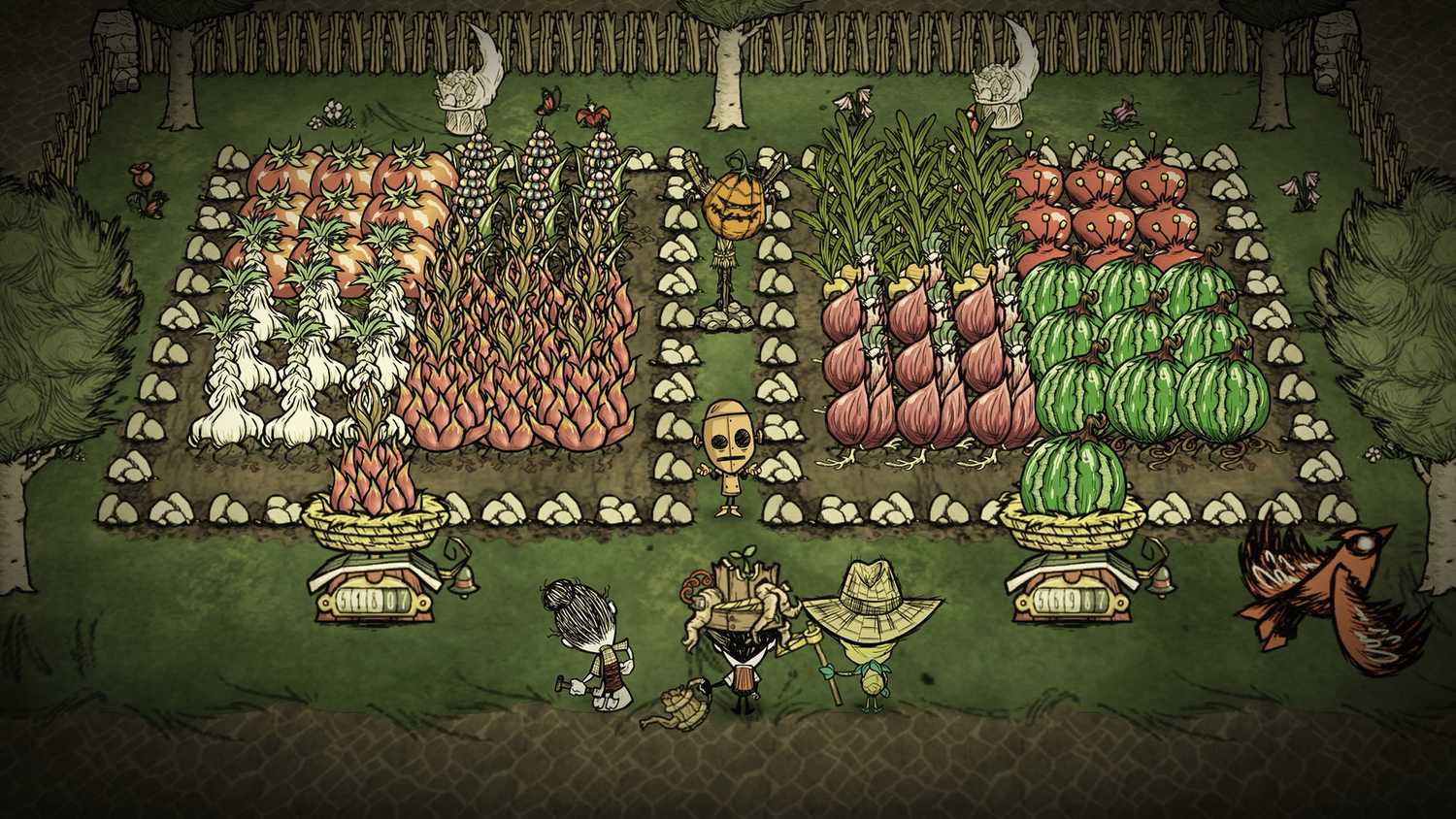 Farming in Don't Starve Together.