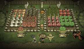 Farming in Don't Starve Together.