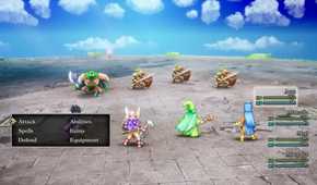 A screenshot of battles during gameplay for Dragon Quest III HD-2D Remake