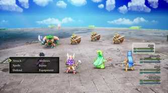 A screenshot of battles during gameplay for Dragon Quest III HD-2D Remake