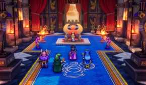 A screenshot of gameplay exploring a castle in Dragon Quest III HD-2D Remake