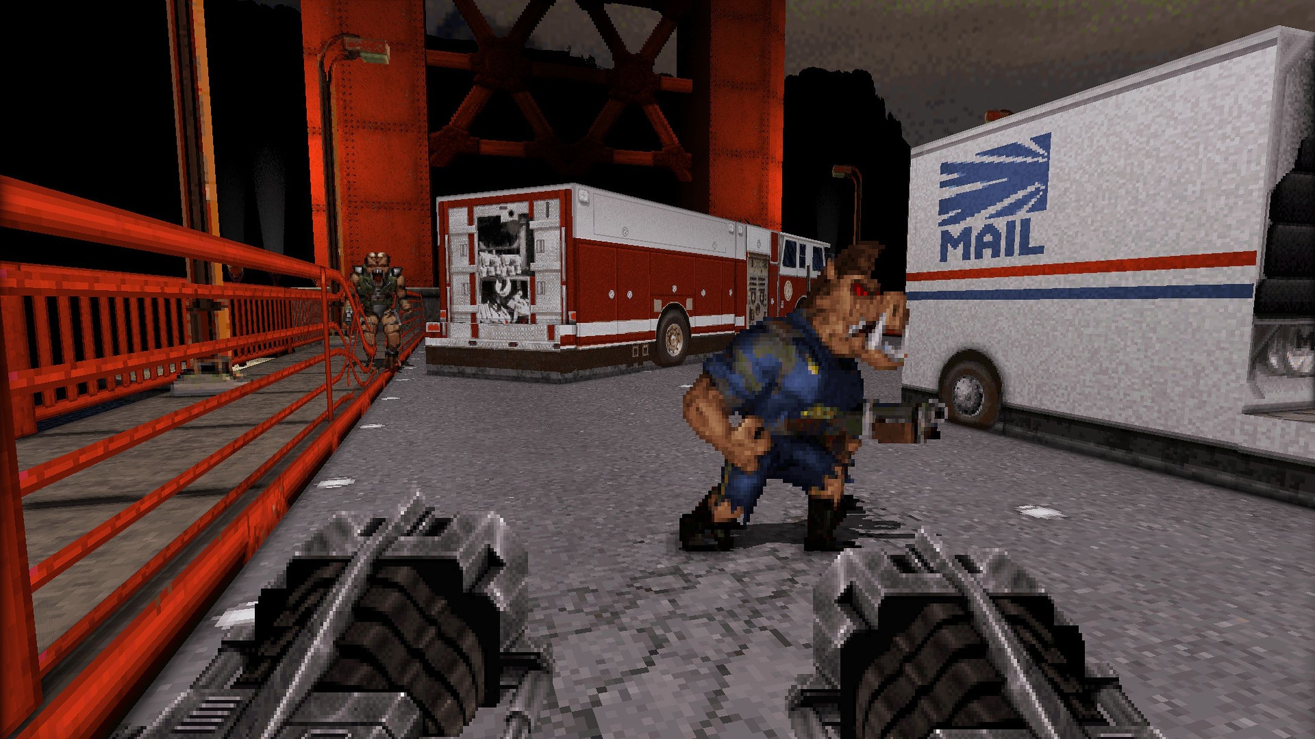 Screenshot from the game Duke Nukem 3D.