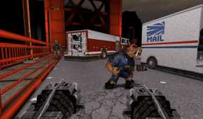 Screenshot from the game Duke Nukem 3D.