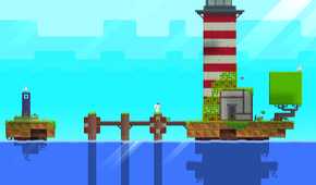 Screenshot from the game FEZ.