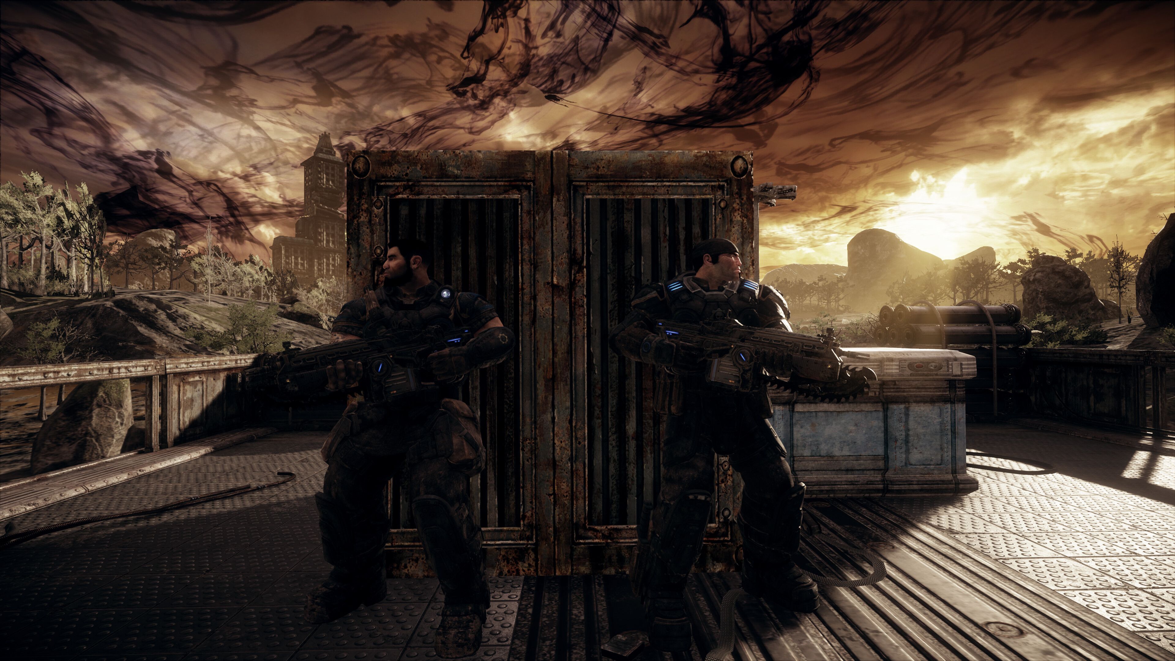 Dominic and Marcus in Gears of War: Reloaded.