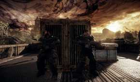 Dominic and Marcus in Gears of War: Reloaded.