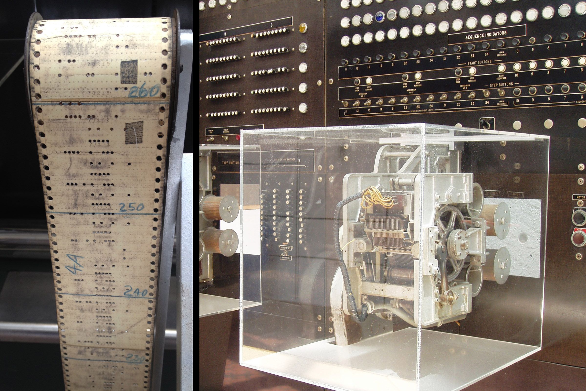 Harvard Mark I Computer - Input-Output Details and program tape