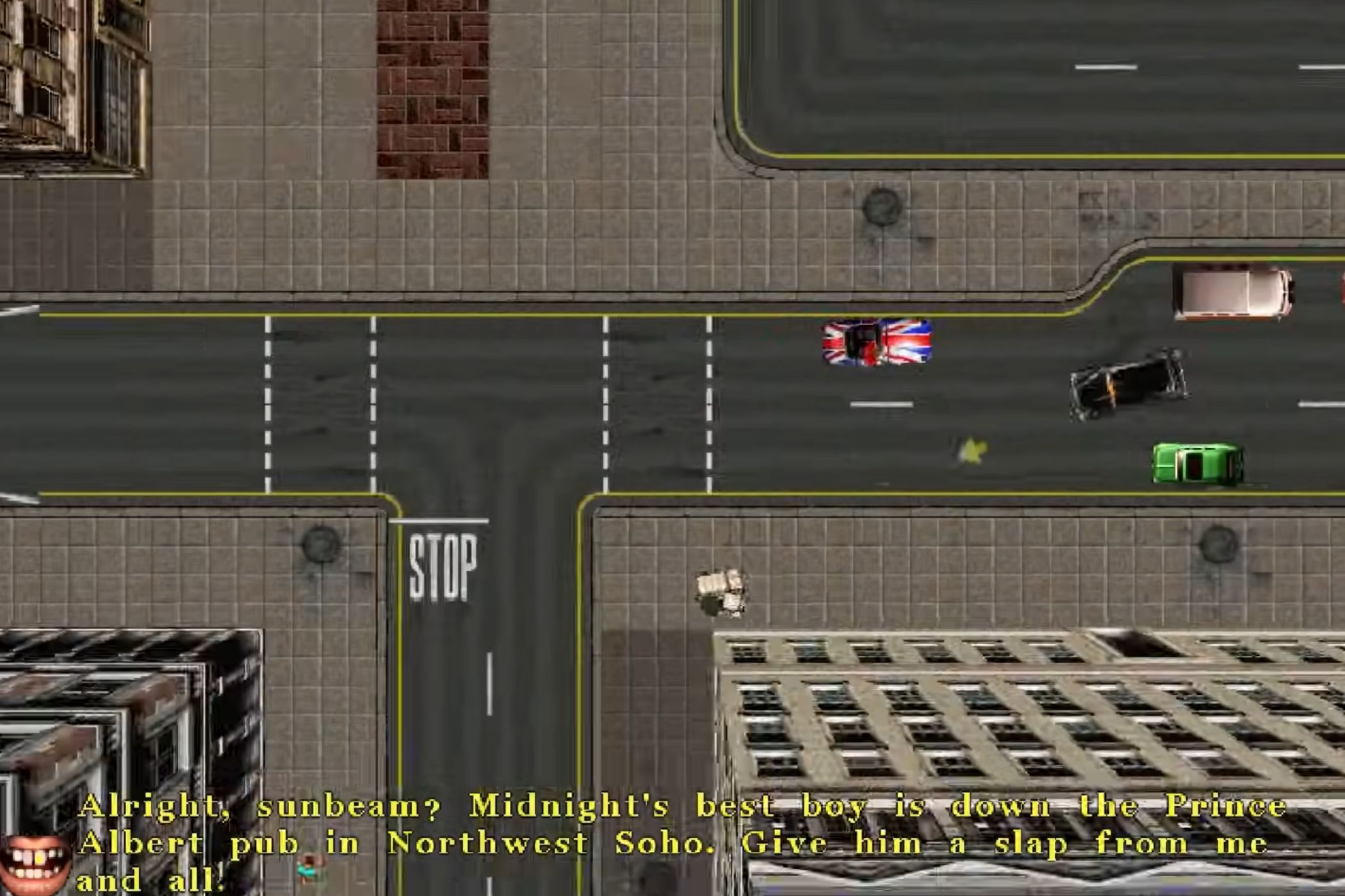 GTA London 1969 running on Duckstation.