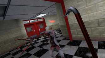 A screenshot from the 1998 game Half-Life.