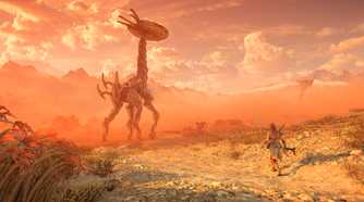 A screenshot of a tallneck in Horizon Forbidden West