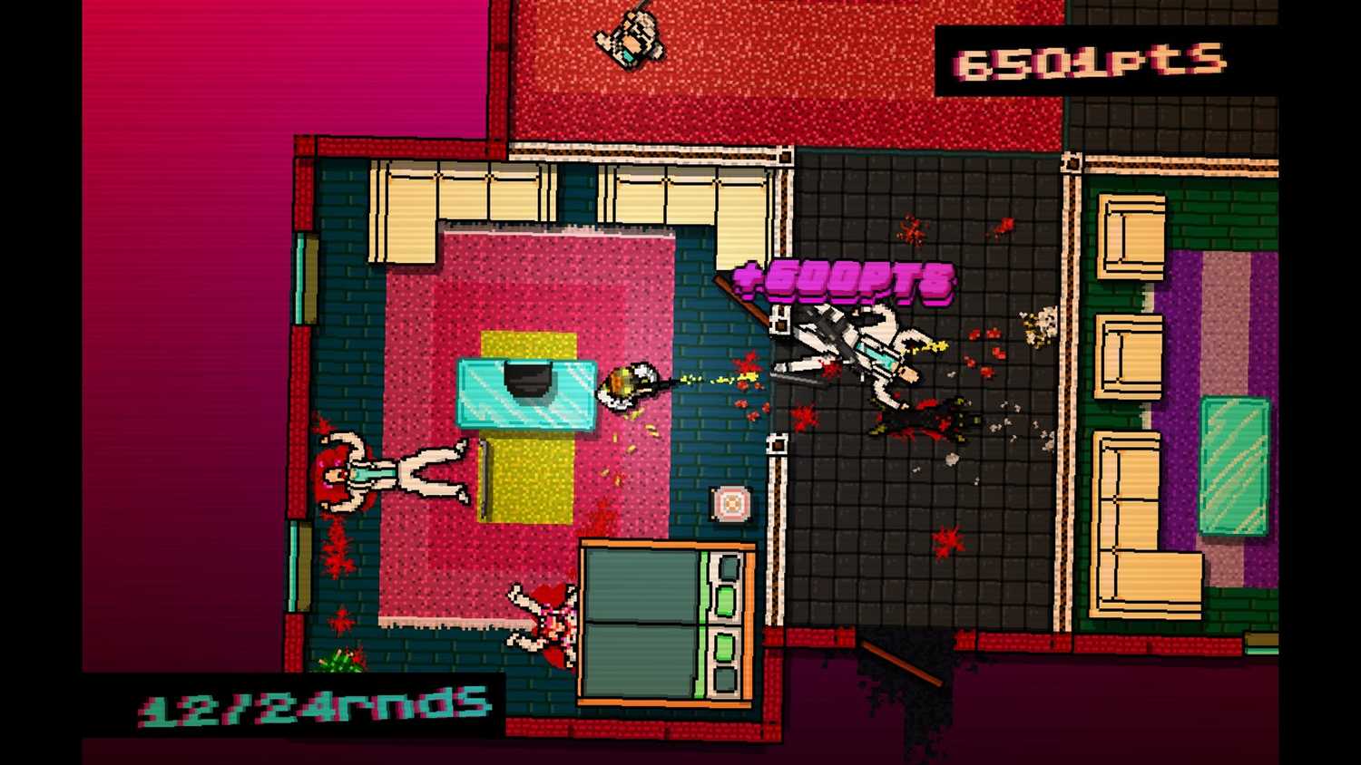 Screenshot from the game Hotline Miami.