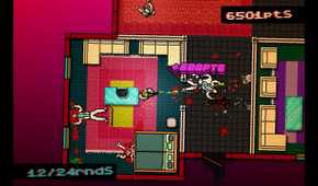Screenshot from the game Hotline Miami.