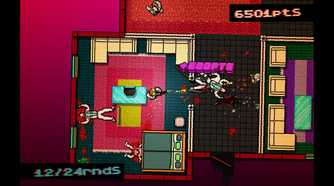 Screenshot from the game Hotline Miami.