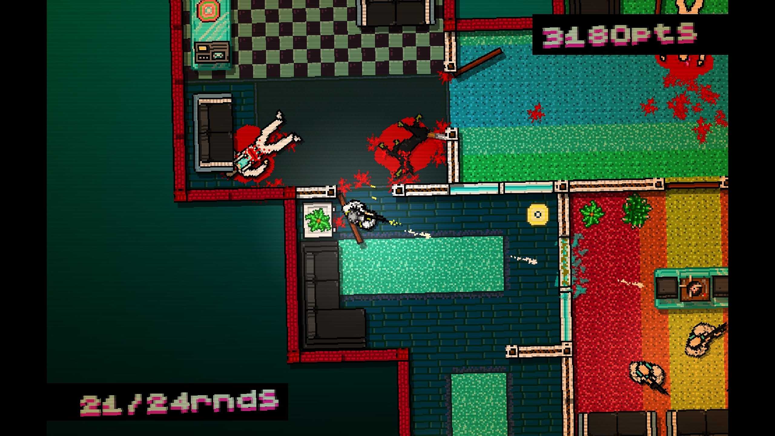 Screenshot from the game Hotline Miami.
