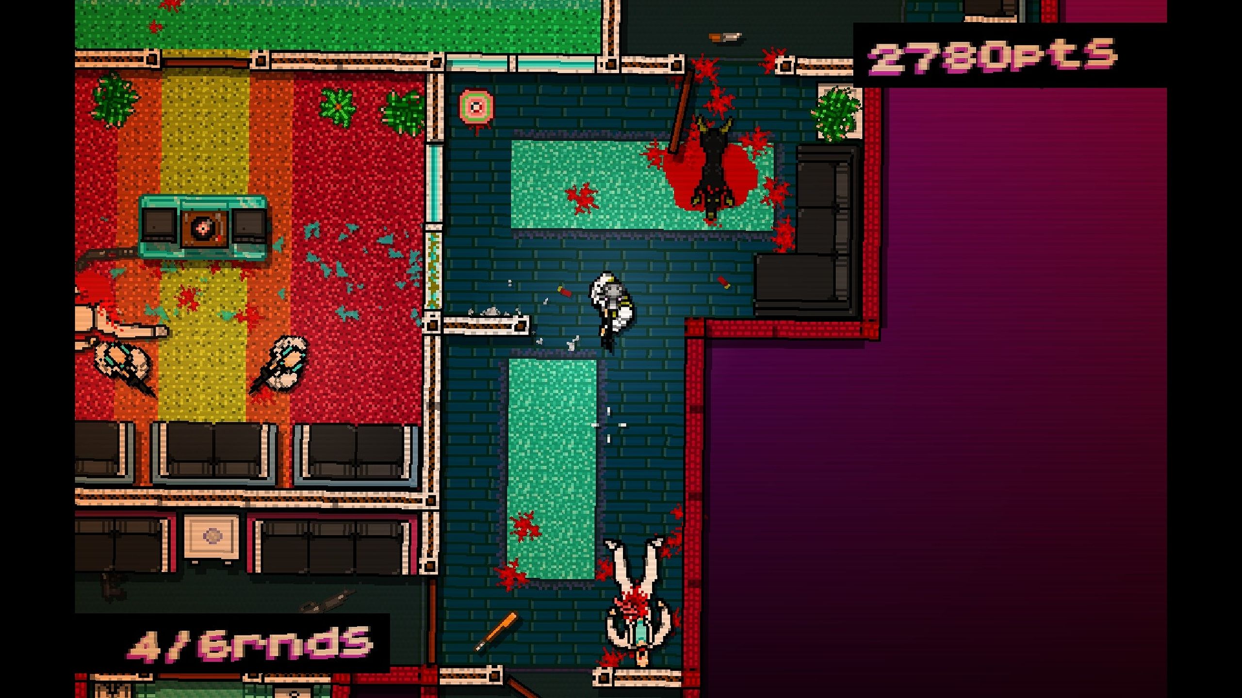 Screenshot from the game Hotline Miami.