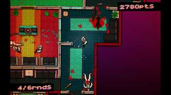 Screenshot from the game Hotline Miami.