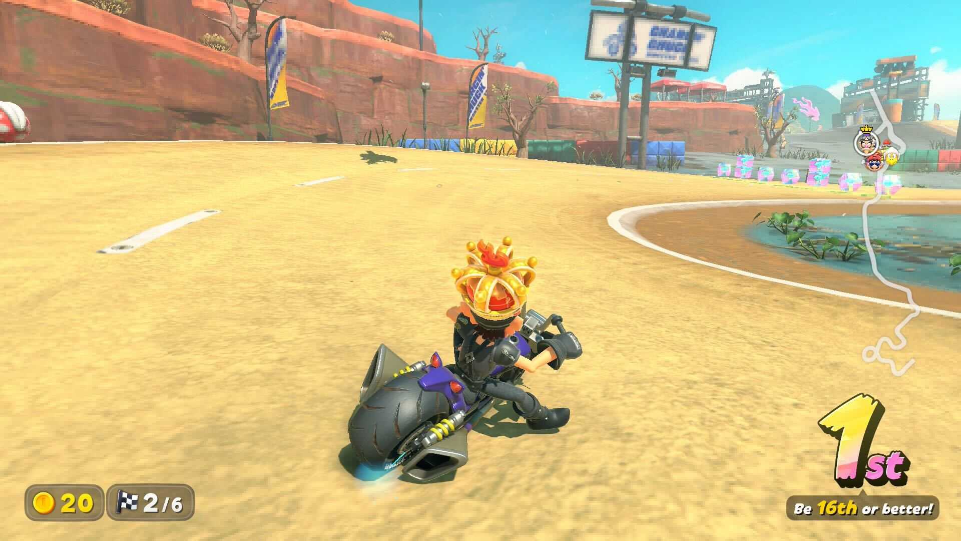 Mario Kart World Knockout Tour Waluigi winning