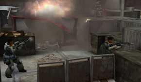 A screenshot of a fire fight in Killzone Liberation