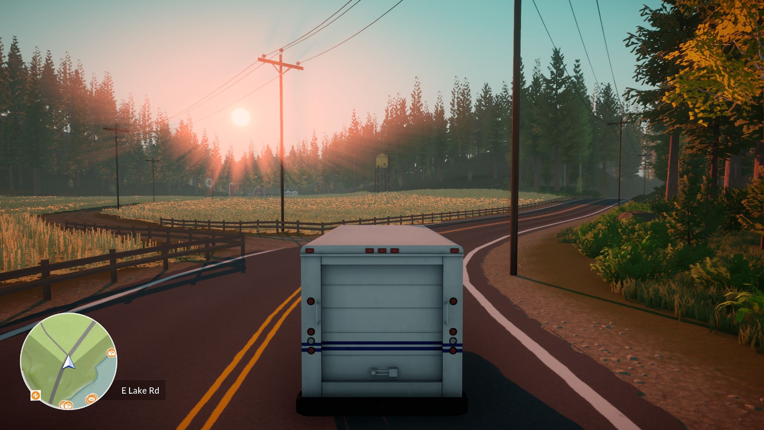 lake-delivery-van-sunset