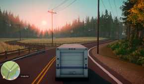 lake-delivery-van-sunset