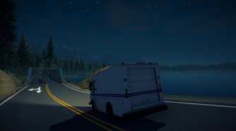lake-night-delivery-van-driving