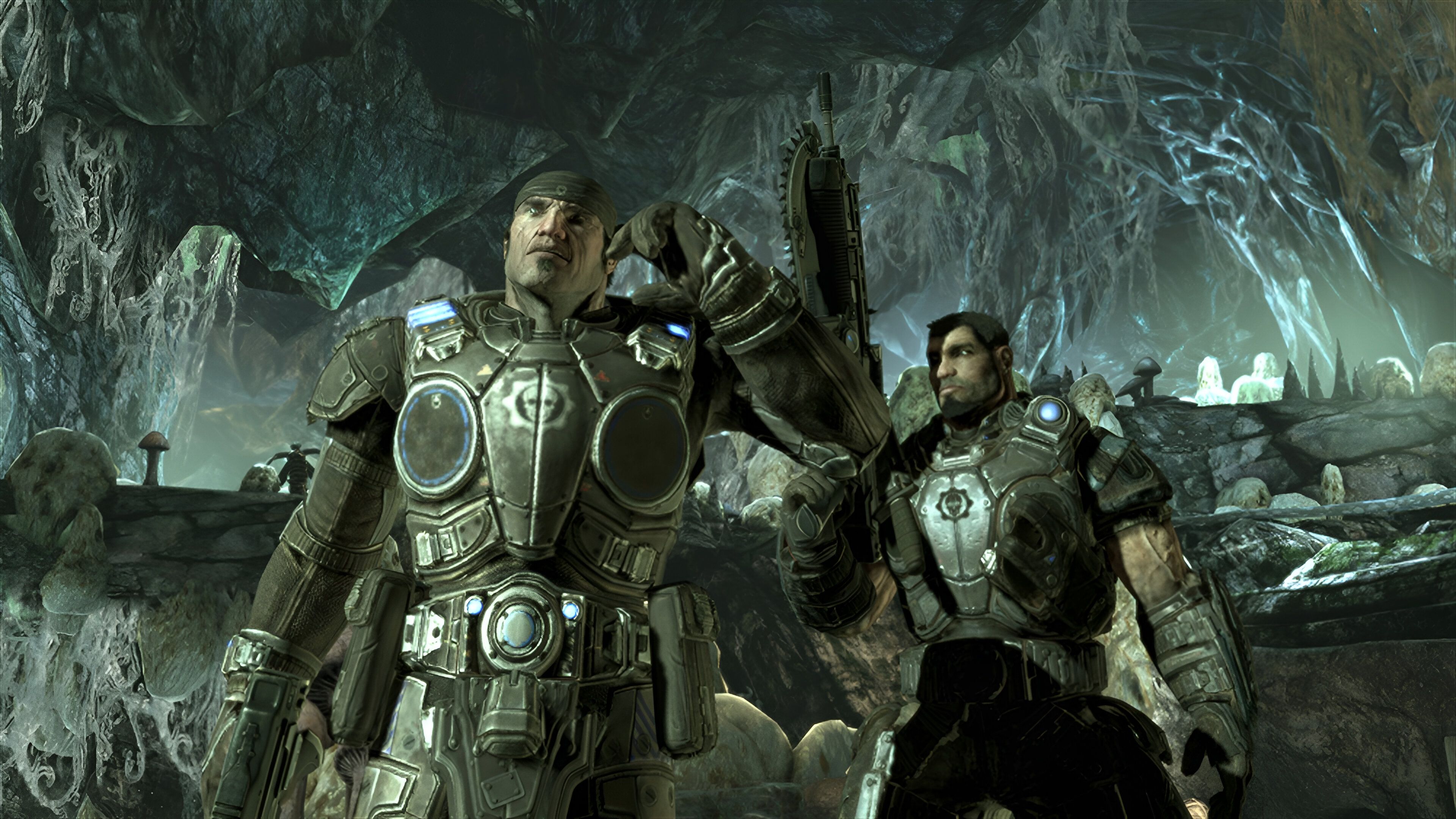 Marcus and Dominic in Gears of War 2.