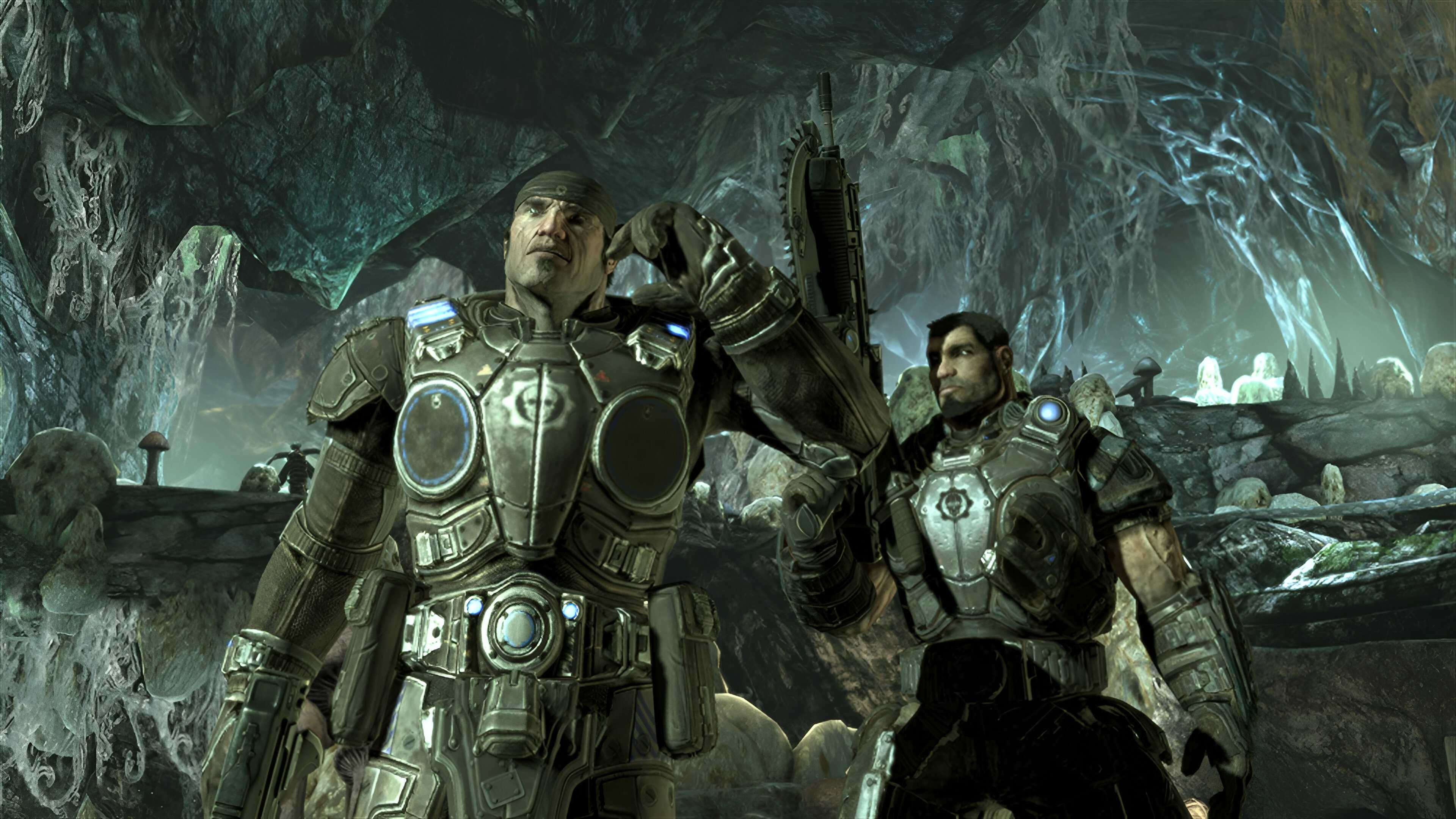 Marcus and Dominic in Gears of War 2.