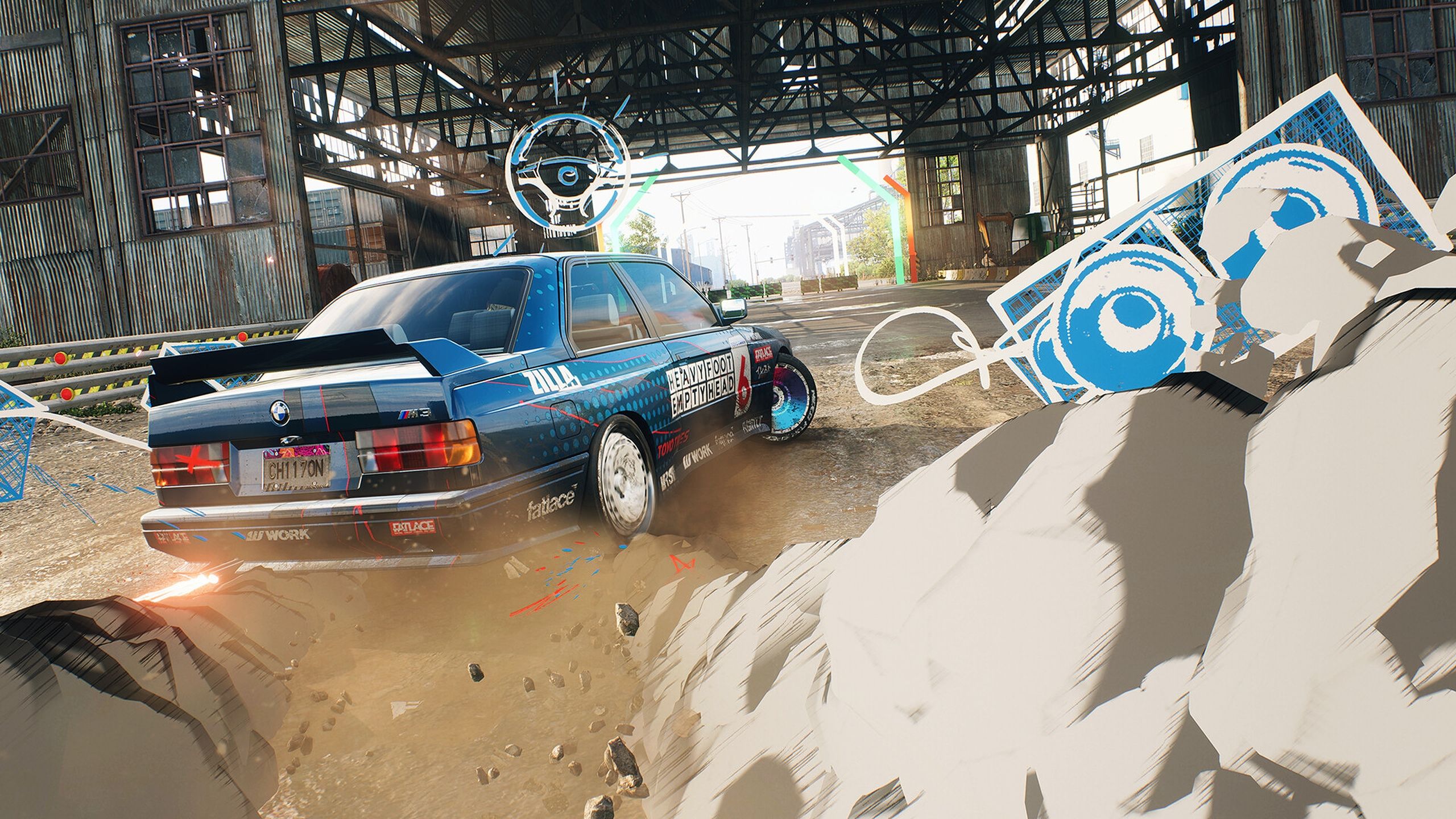 A drifting BMW in NFS Unbound.