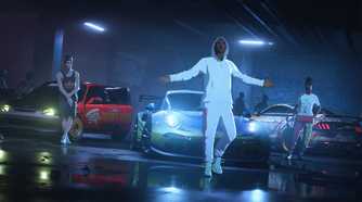An underground garage meetup in NFS Unbound.