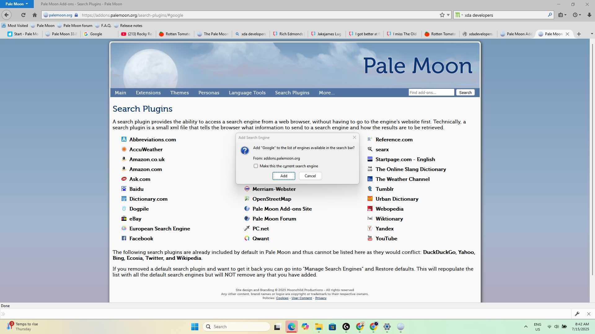 Pale Moon Engine I tried this obscure privacy browser and had a weird experience