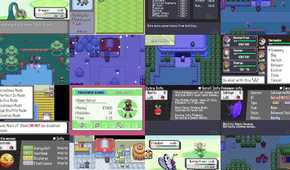 pokemon ROWE collage showing off the game