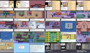 pokemon rowe collage showing off a number of images from the game