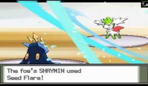 A screenshot a battle in Pokémon Platinum