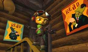 Psychonauts-Raz-sliding-down-rails