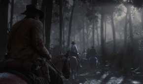 Horseriding in the forest at night.